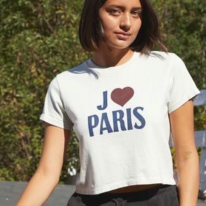 John Galt Brandy Melville I Love Paris T-Shirt